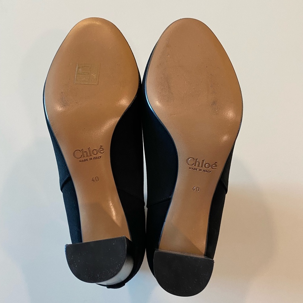 Chloe Ankle Boots Black Suede Size 40 - Picture 6 of 10